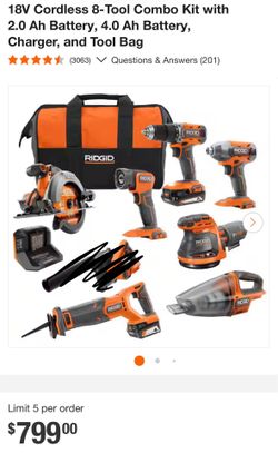 18V RIDGID COMBO