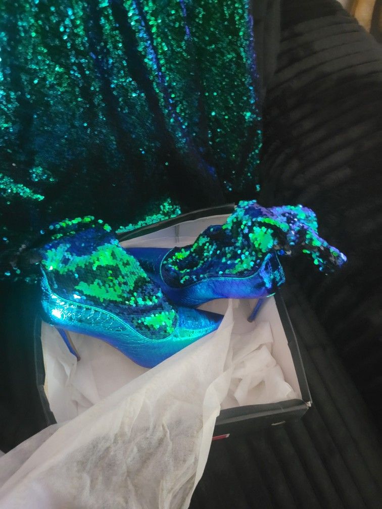Green/Blue HOLOGRAM BOOTIES S9