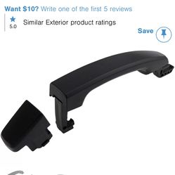 Exterior Door Handle -- 10-16 GM  Outside Door Handle & Bezel Without Keyhole Paint To Match Black Front Right (Passenger Side) Rear Lef