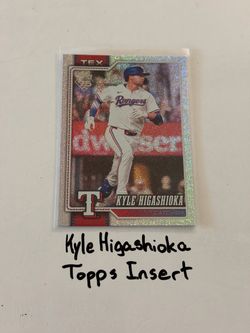 Kyle Higashioka Texas Rangers Catcher Topps Short Print Insert Card.