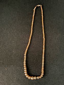 Vintage Graduated Champagne  pearl necklace 8 inches long
