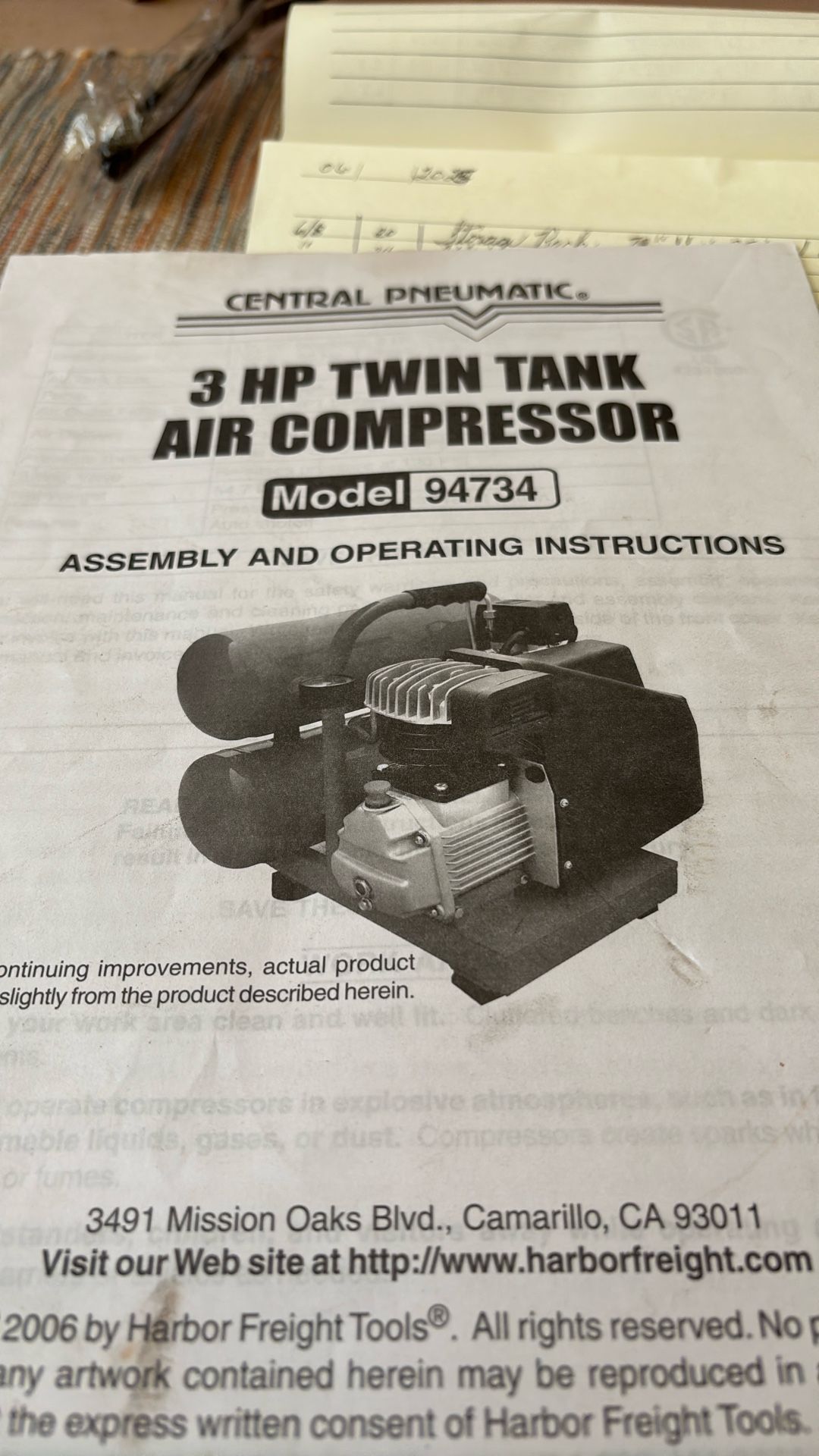 3. HP. Twin Tank Air Compressor