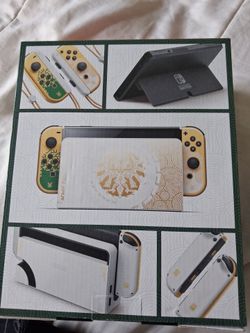 Custom Nintendo switch Zelda edition gold and white and Zelda colors