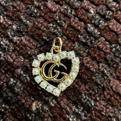 New Gucci Zipper Pull Charm w/Pearls