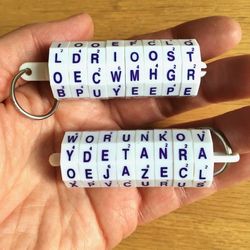 Lot of 2 Geospace Word Spin Keychain Scramble Games