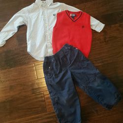 Boys Christmas Outfit Size 4T Ralph Lauren Chaps