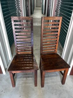 Old High top Hand Carved Chairs