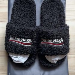Balenciaga Fur Slides