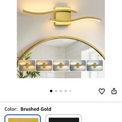 Gold LED Bathroom Vanity Light