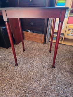 Vintage Bombay Co. Mahogany Accent Table – Slim Tapered Side Table