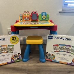 REDUCED VTech Activity Desk With 2 Expansion Packs