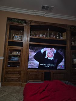 Free TV stand, fits up to 65 inch TV, pickup only