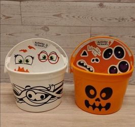 McDonald's 2024 Halloween Happy Meal buckets with stickers 🎃