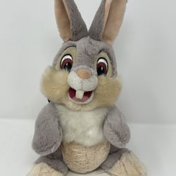 Rare Disney World Thumper Bean Bag Plush Gray Bunny Bambi Rabbit 12" With Tag