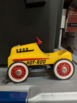 Hallmark Kiddie Car Classics Hot Rod Racer 1956 Garton Yellow 5.5" 1996