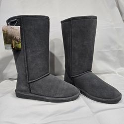 BEARPAW Tall Boots, Size 9, Grey