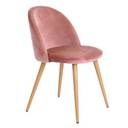Homy Casa ZOMBA VELVET ROSE NL A 22.05" x 19.29" x 30.31" Dining Chair