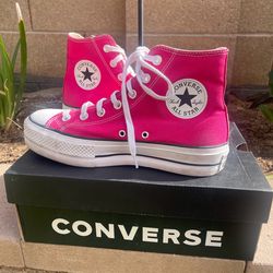 Converse  Chuck Taylor All Star Women’s High Top Hot Pink Sneakers size 7.5