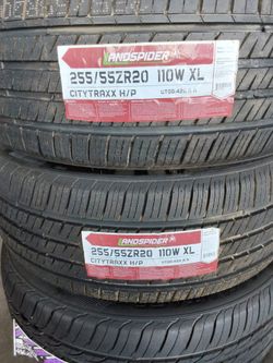 2- new tire 255 55 20 land spider mount y balance (firm price)