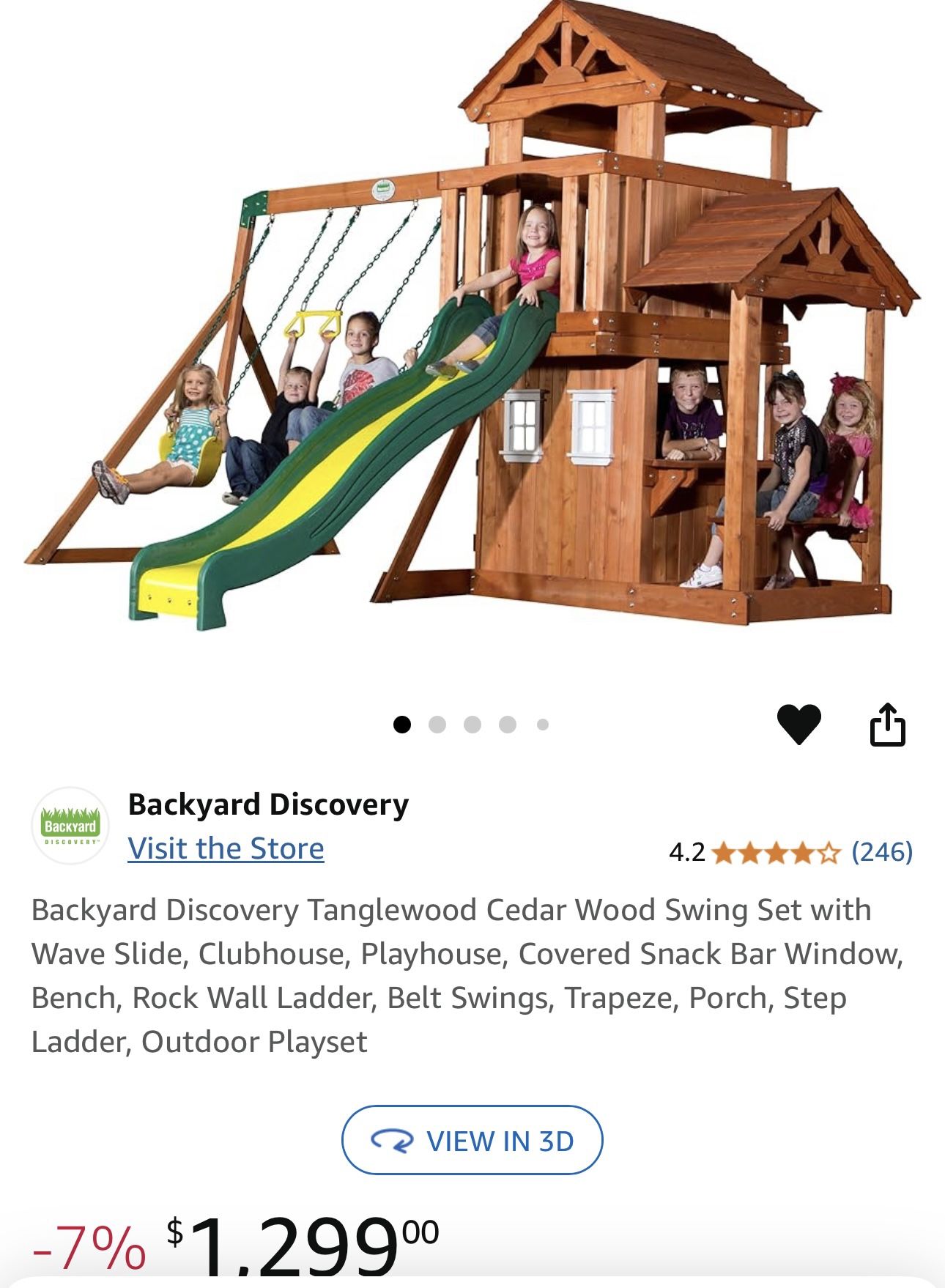 Backyard Swingset and Wave Slide