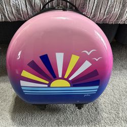 Justice Girls Ray of Sunshine Rolling Suitcase Luggage Carry-On Hard Shell