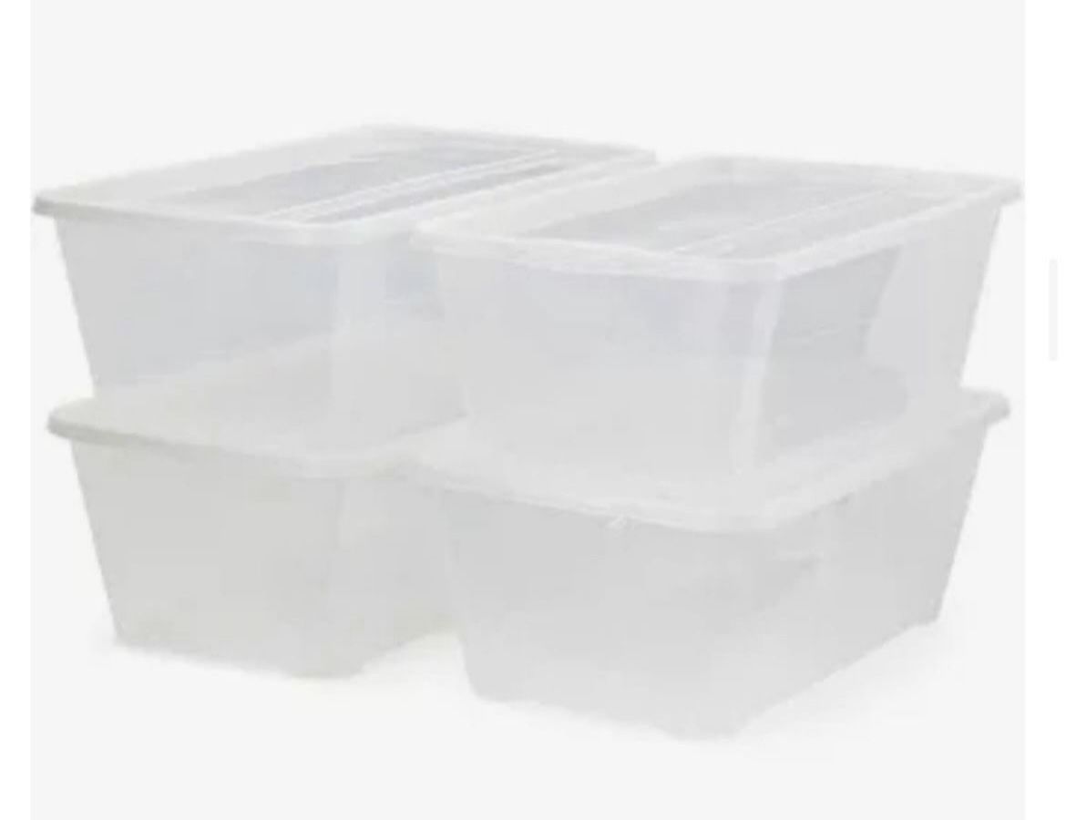 Plastic misc storage containers w/lids