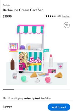 Barbie ice cream cart online