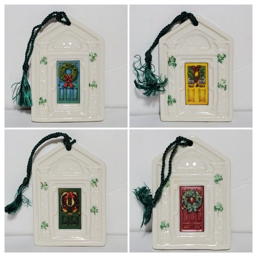 Belleek Christmas Ornaments Dublin Doorways $25 EACH