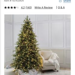 7.5 FT Realistic Pre-Lit Christmas Tree