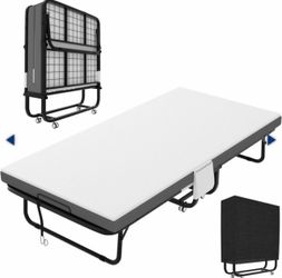 Foldable twin bed w/memory foam Mattress