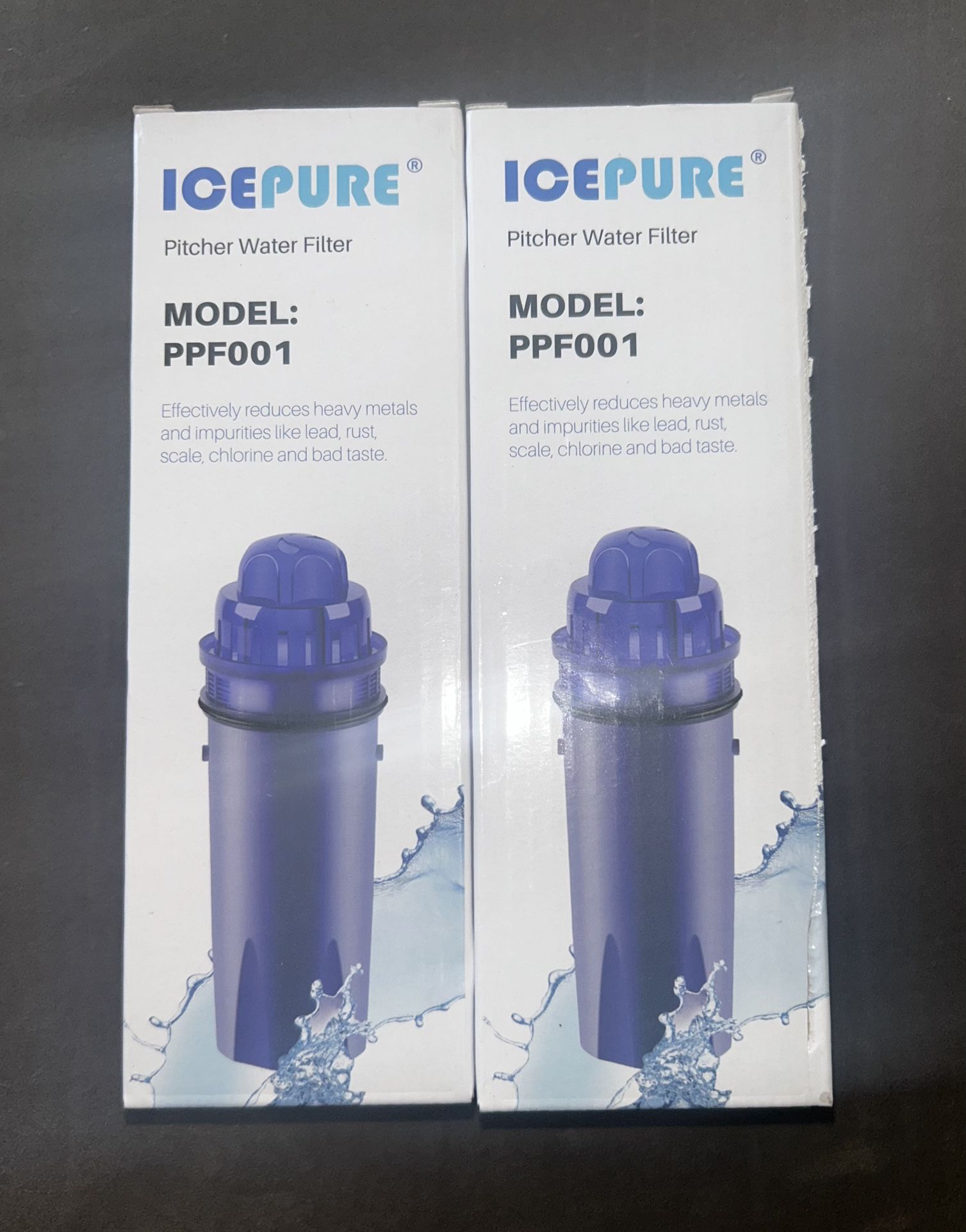 2 IcePure Pitcher Water Filters – Model PPF001 – Brand New