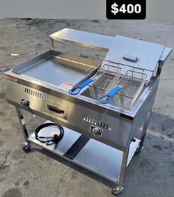 Chef Spark Custom Flat top fryer and steamer combo
