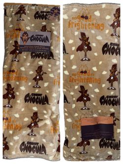 Count Chocula Oversized Plush Throw Blanket 60x70 New Brown Orange Rare Dracula