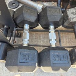 30lb hex dumbbells