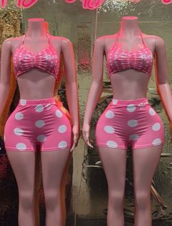 womens polka dot set