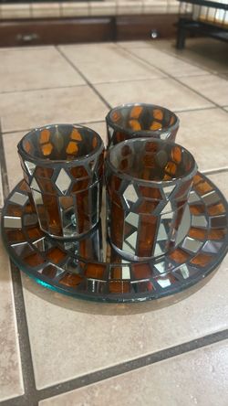 Beautiful small candle holder set