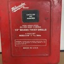 Milwaukee 1/2” Shank twist drills 8 piece set