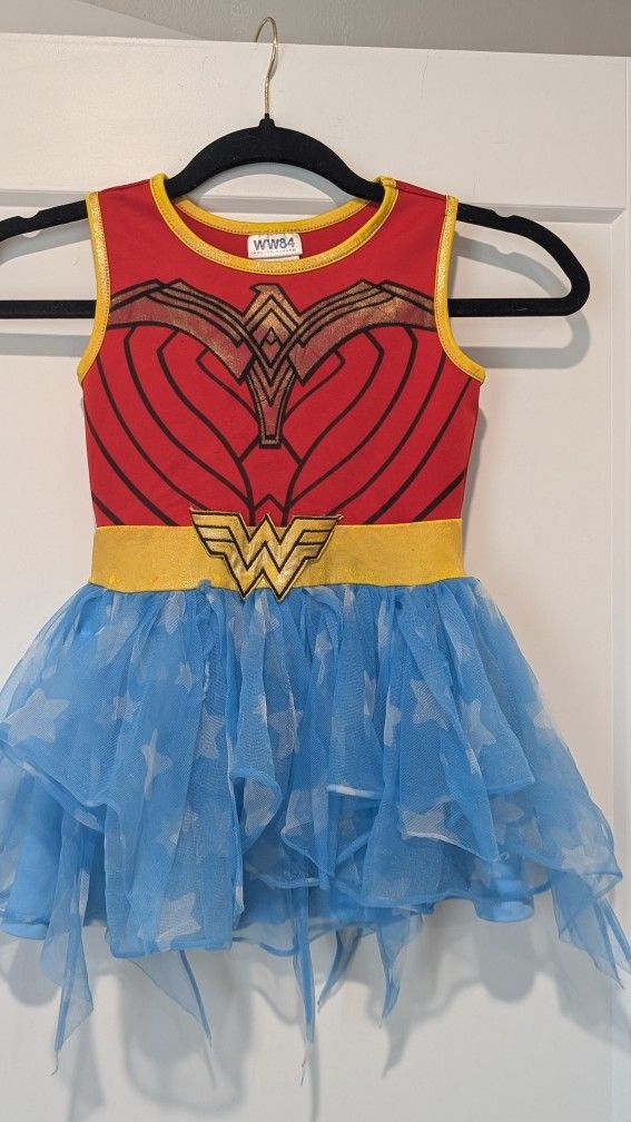 Wonder Woman Girl's 4-5 Costume Cosplay with Tulle Skirt