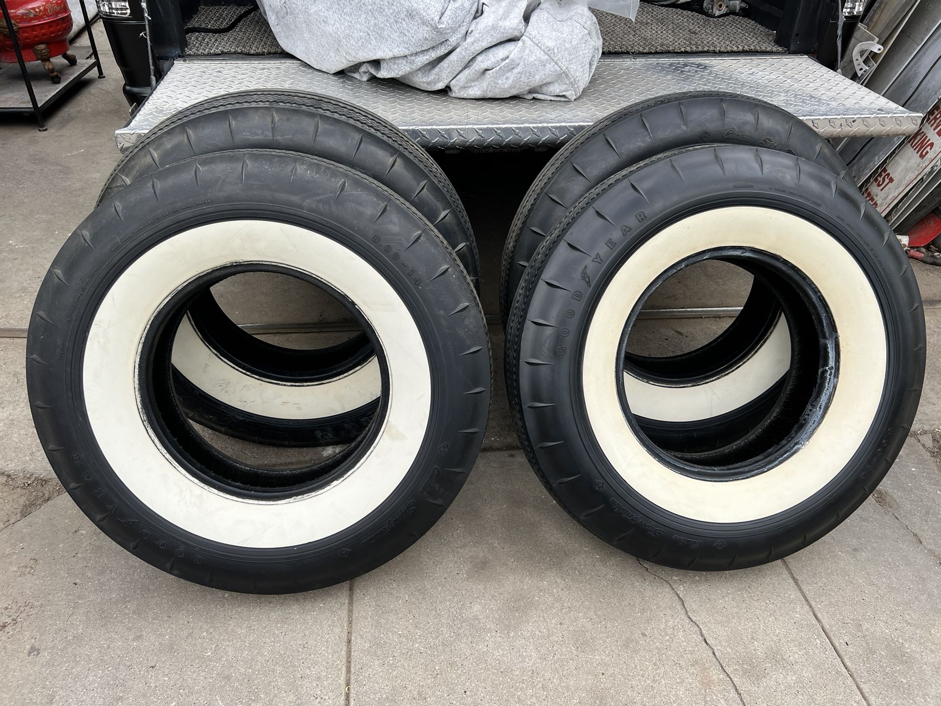 Goodyear tires whitewall tires 8.00/14