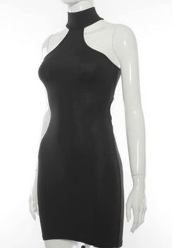 Brand New Lace Up Black Dress