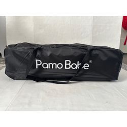 Pamo Babe Portable Crib Playpen with Mattress Black