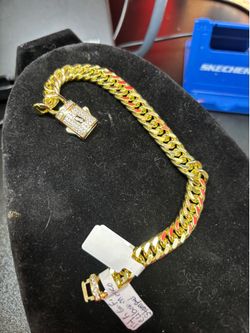 Gold Filled Cuban Monaco Bracelet