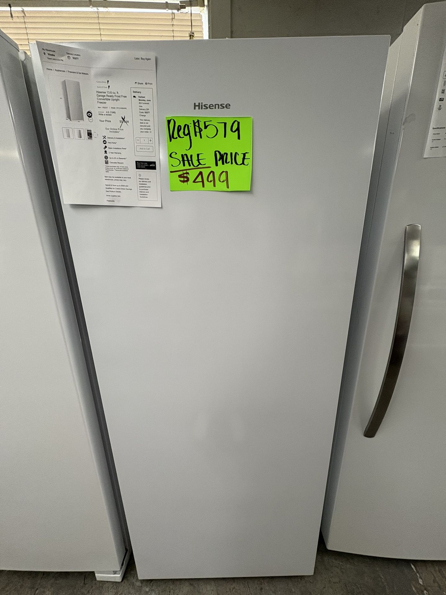 Hisense Stand Up Freezer