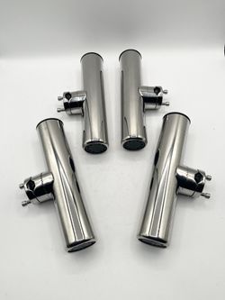 1" Rail Mount Clamp-on Stainless Steel Fishing Rod Holder