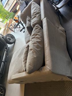 Gray Sectional Sofa w/ Chaise – Office Sofa, Barely Used – $750 OBO