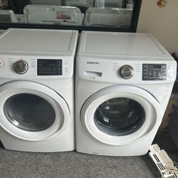 White Samsung Washer And Gas Dryer
