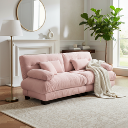 Monterey 94" 4-Seater Modular Cloud Sofa with Bolstered Armrests and Pillows