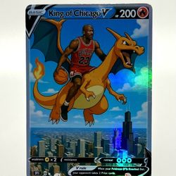 Michael Jordan “King Of Chicago” Riding a Charizard (read description)