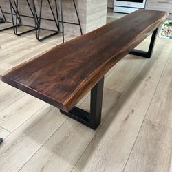 Beautiful Live-edge Wooden Bench 