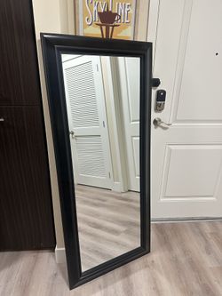 Large Black framed mirror